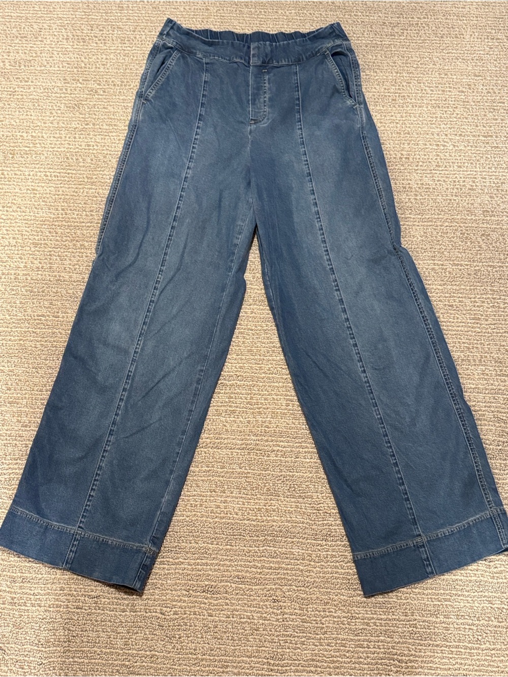 CALIA by Carrie Underwood Relaxed Wide-Leg Jeans in Blue Wash